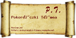 Pokoráczki Tímea névjegykártya